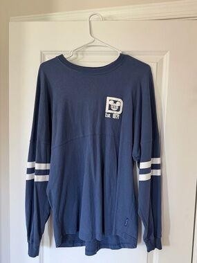 Walt Disney World Spirit Jersey - Blue with White Stripe Sleeves - Size Small